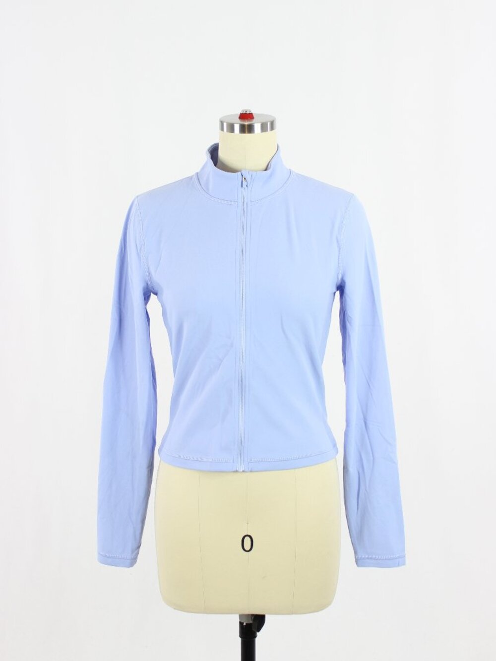 Aritzia GOLDEN Limit Dayflower Blue Slim Fit Mock Neck Zip Up Jacket, Size M